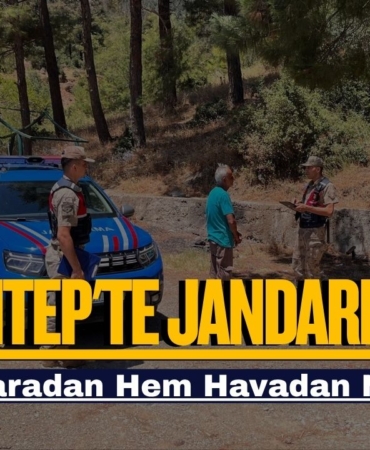 Gaziantep'te Jandarma Hem Karadan Hem Havadan Nöbette