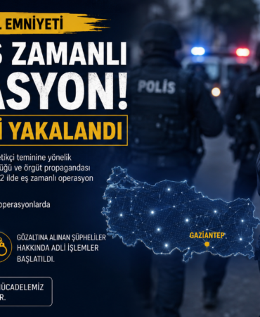 Gaziantep’te de Eş Zamanlı Operasyon: 52 İlde 216 Şüpheli Yakalandı