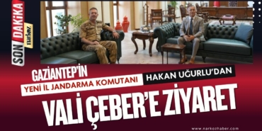 Gaziantep’in Yeni İl Jandarma Komutanı Hakan Uğurlu’dan Vali Çeber’e Ziyaret