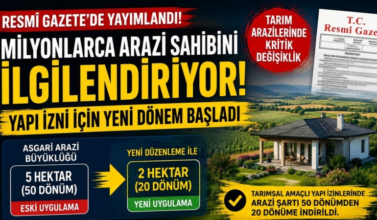 Milyonlarca Arazi Sahibini İlgilendiriyor: Yapı İzni İçin Yeni Dönem Başladı