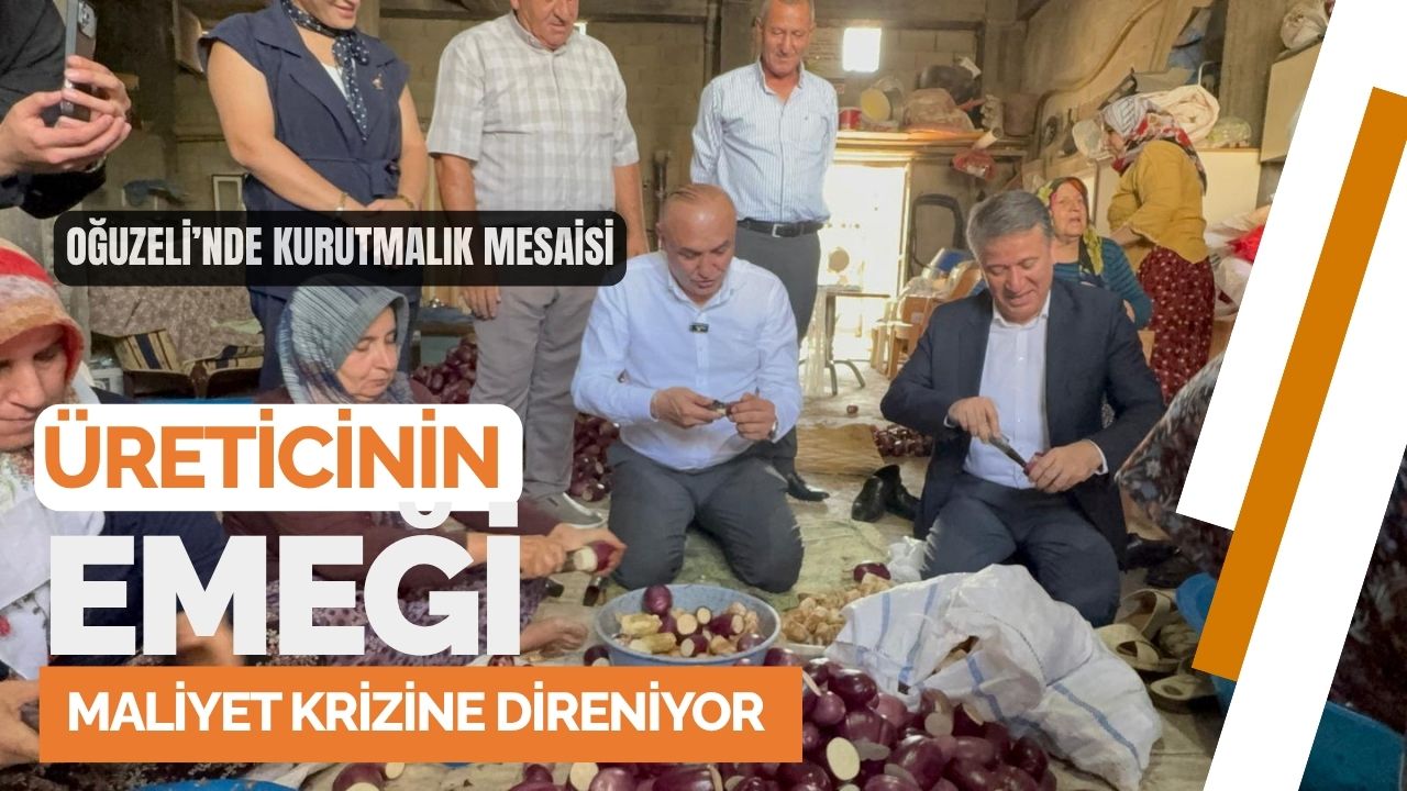 Oğuzeli’nde Kurutmalık Mesaisi Üreticinin Emeği Maliyet Krizine Direniyor