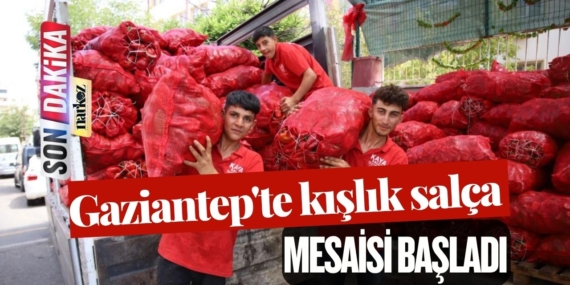 Gaziantep'te kışlık salça mesaisi başladı