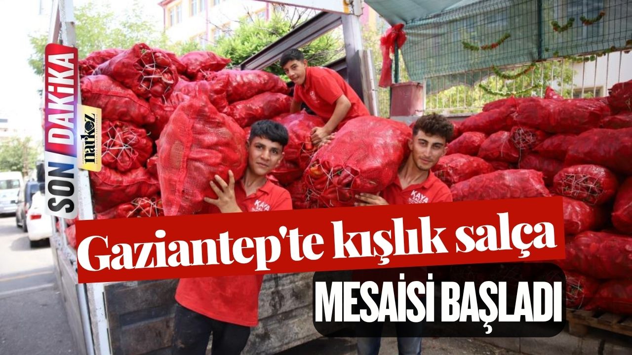 Gaziantep'te kışlık salça mesaisi başladı