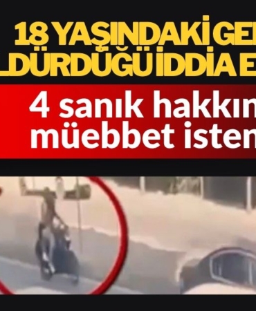 18 yaşındaki genci öldürdüğü iddia edilen 4 sanık hakkında müebbet istendi