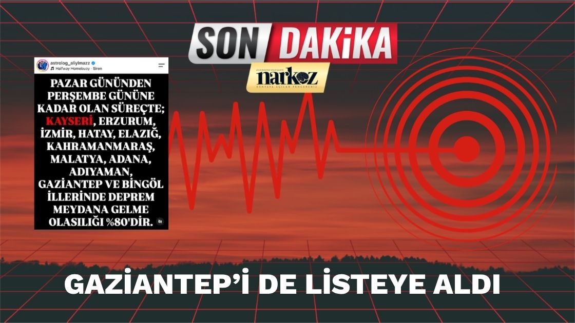 Astrologdan dikkat çeken deprem öngörüsü: Gaziantep’i de listeye aldı