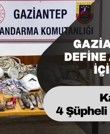 Gaziantep'te  Define Aramak İçin Kaçak Kazı Yapan 4 Şüpheli Yakalandı