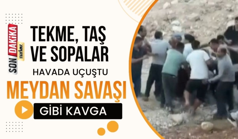 Gaziantep'te meydan savaşı gibi kavga: Tekme, taş ve sopalar havada uçuştu