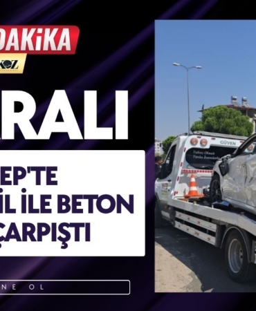 Gaziantep'te otomobil ile beton mikseri çarpıştı 4 yaralı