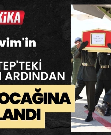 Şehit Sevim'in Naaşı Gaziantep'teki Törenin Ardından Baba Ocağına Uğurlandı