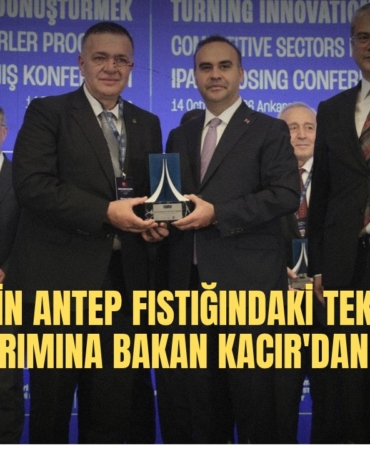 GTB'nin Antep Fıstığındaki teknoloji yatırımına Bakan Kacır'dan ödül