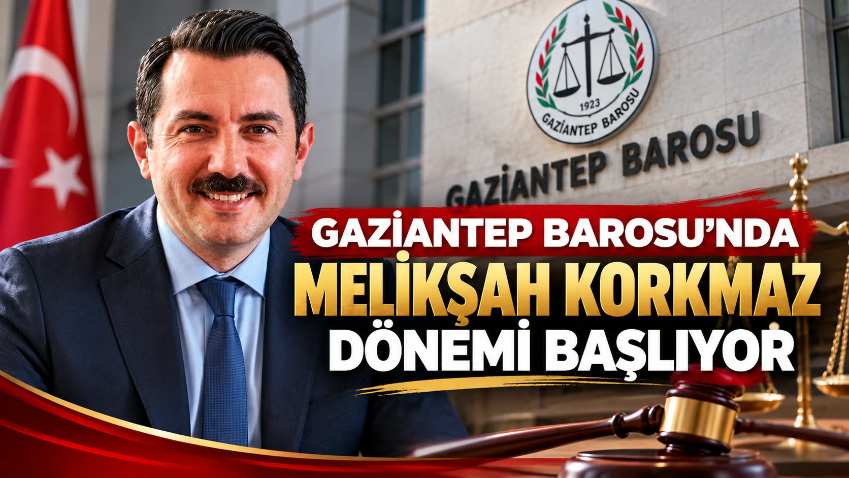 Gaziantep Barosu'nda Melikşah Korkmaz Dönemi Başlıyor