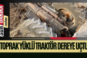 Gaziantep'te Toprak Yüklü Traktör Dereye Uçtu Sürücü Yaralandı