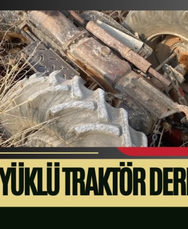 Gaziantep'te Toprak Yüklü Traktör Dereye Uçtu Sürücü Yaralandı