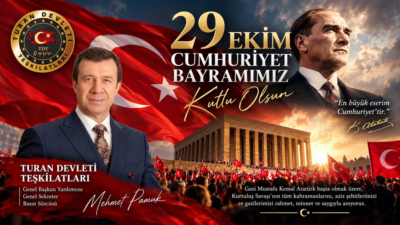 Turan Devleti Teşkilatları’ndan 29 Ekim Mesajı